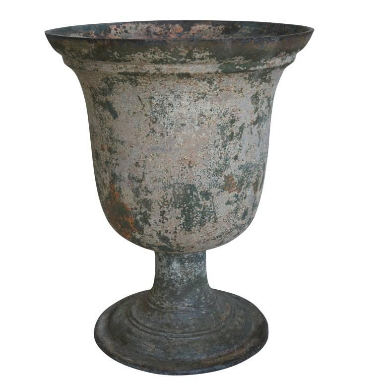 20th Century Antique French Cast Iron Urn For Sale