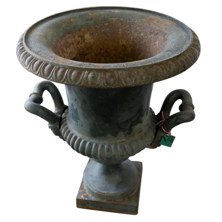 Antique French Cast Iron Urn For Sale at 1stDibs