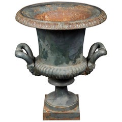 Antique French Cast Iron Urn