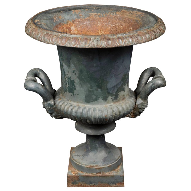 Antique French Cast Iron Urn For Sale at 1stdibs