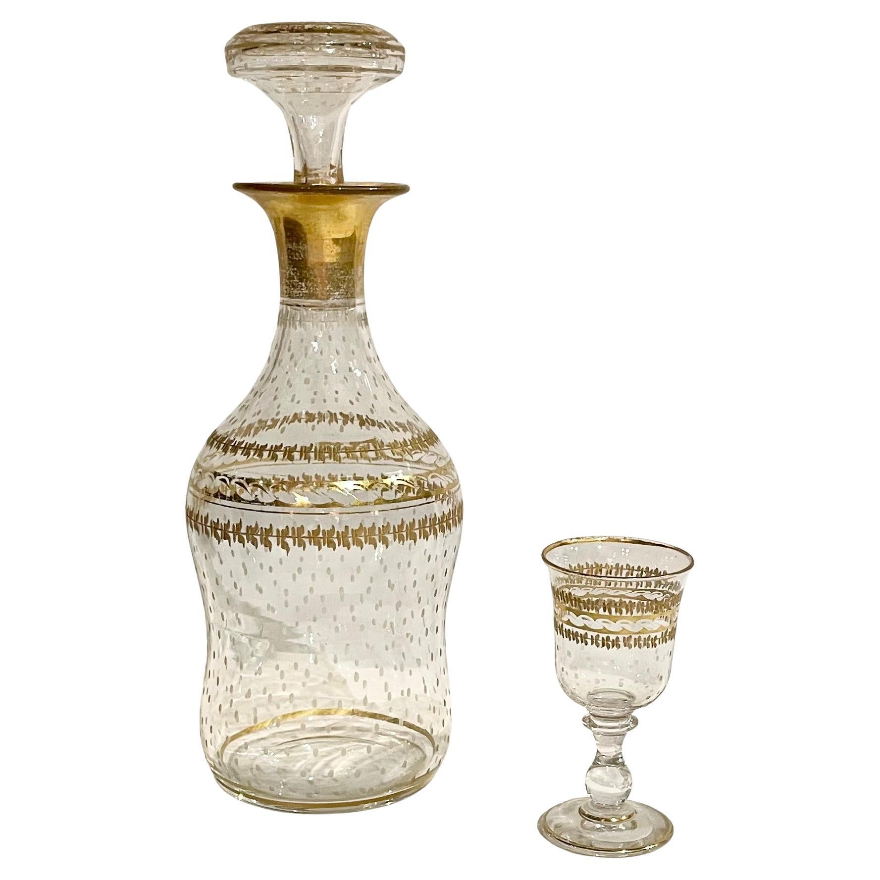 Antique French Cave a Liqueur con Cristallo Originale, oltre 100 anni fa in vendita 4