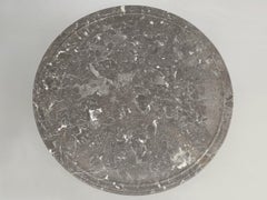 Antique French Centre-Hall Table in Walnut with a Grey Marble Top