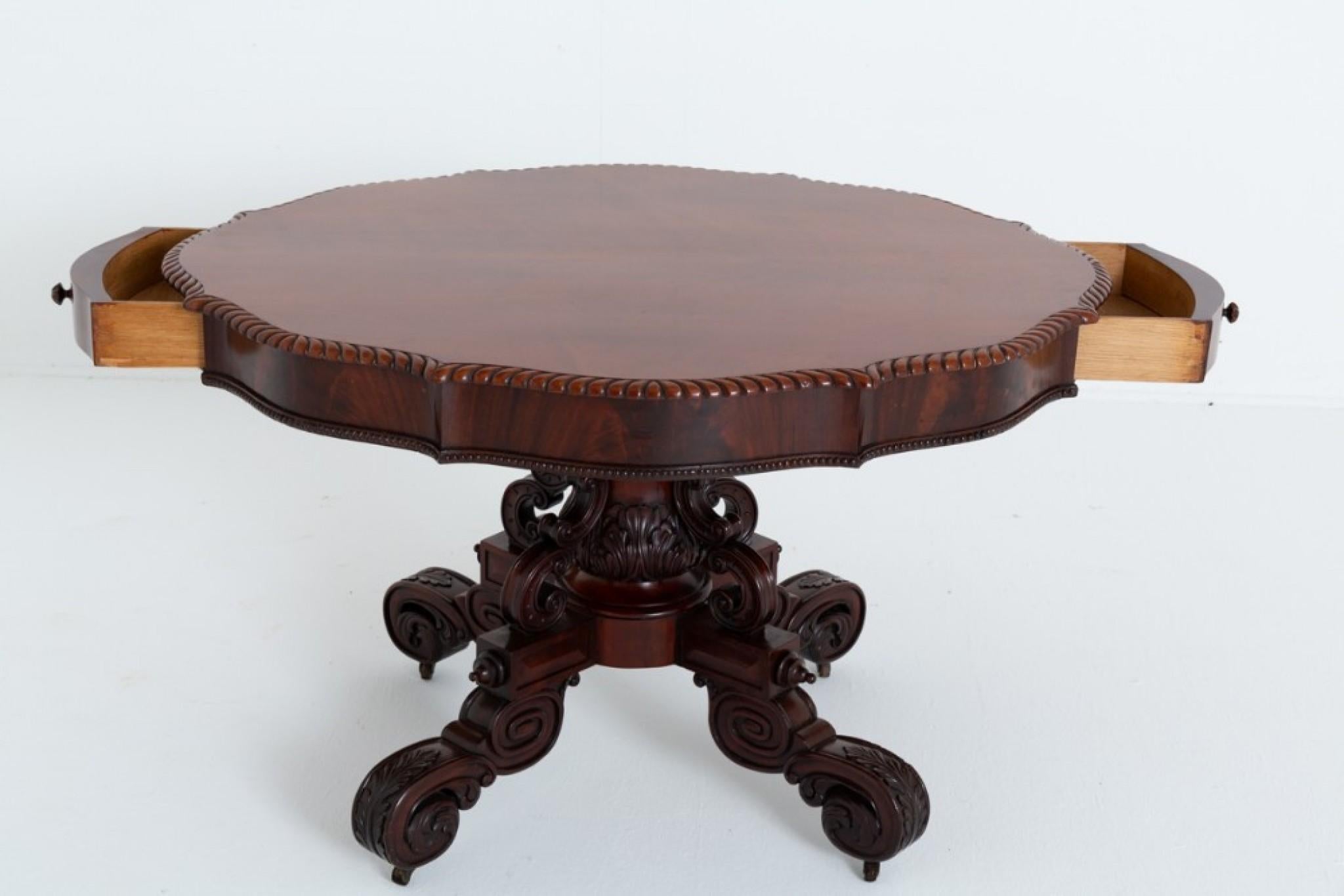 Antique French Mesa de centro de caoba 1870 en venta 3