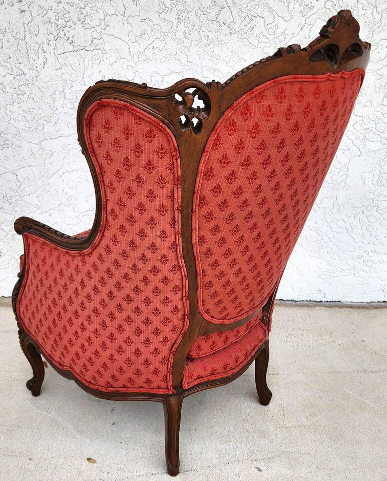 Antique French Chair Bergere Walnut For Sale 7