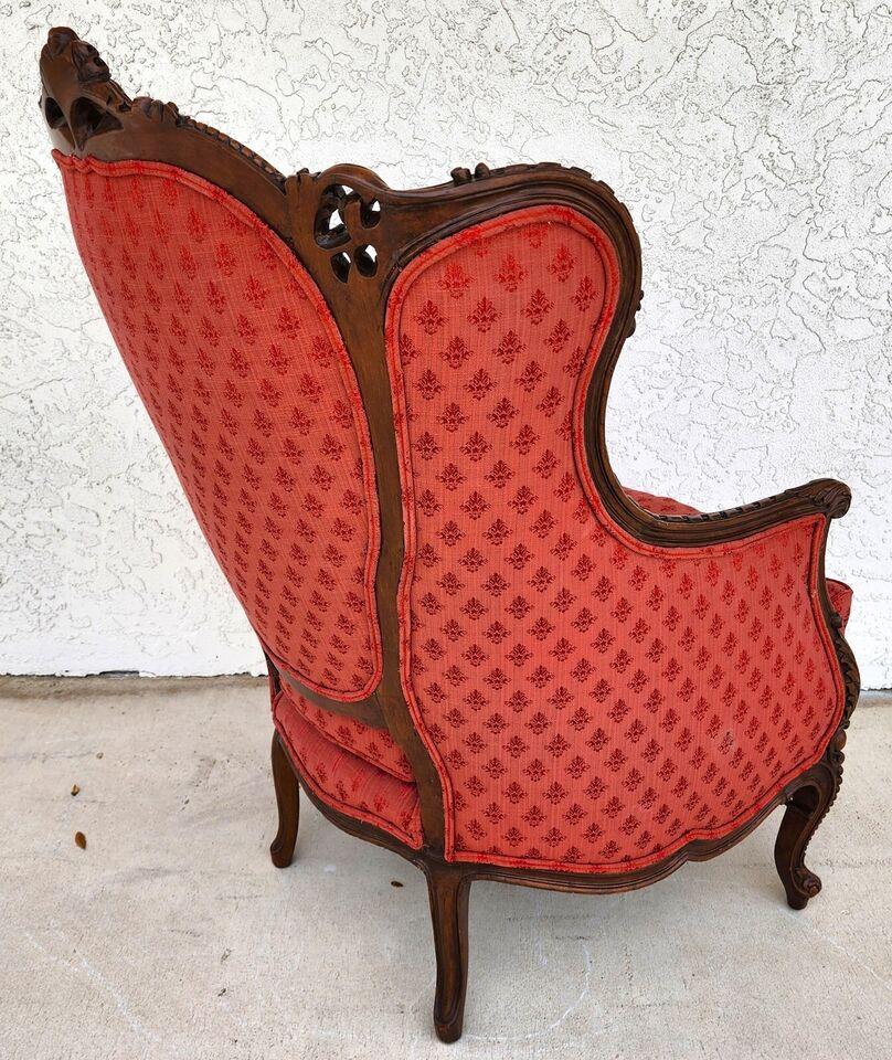 Antique French Chair Bergere Walnut For Sale 8