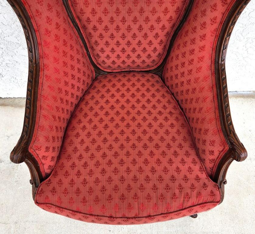 Antique French Chair Bergere Walnut For Sale 9