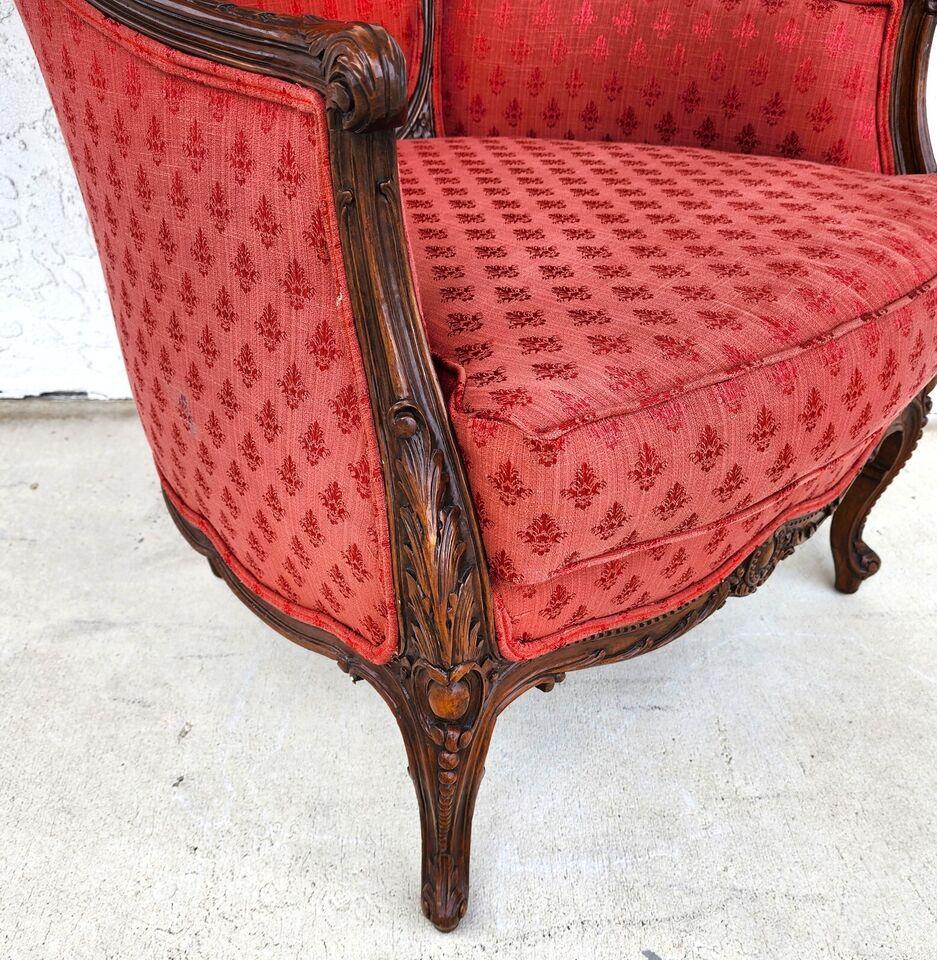 Antique French Chair Bergere Walnut For Sale 1