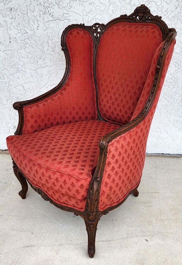 Antique French Chair Bergere Walnut For Sale 4