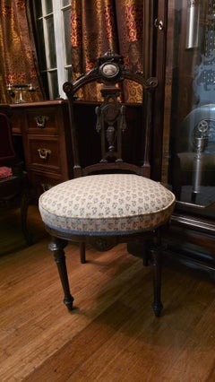 Antique French Chair with Limoges Medallion
