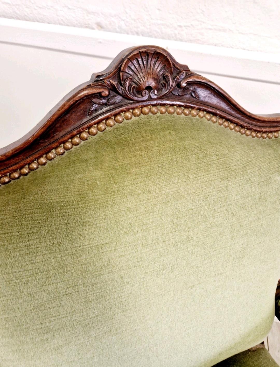 Antique French Chaise Longue Stuhl Louis XV Stil (Louis XV.) im Angebot