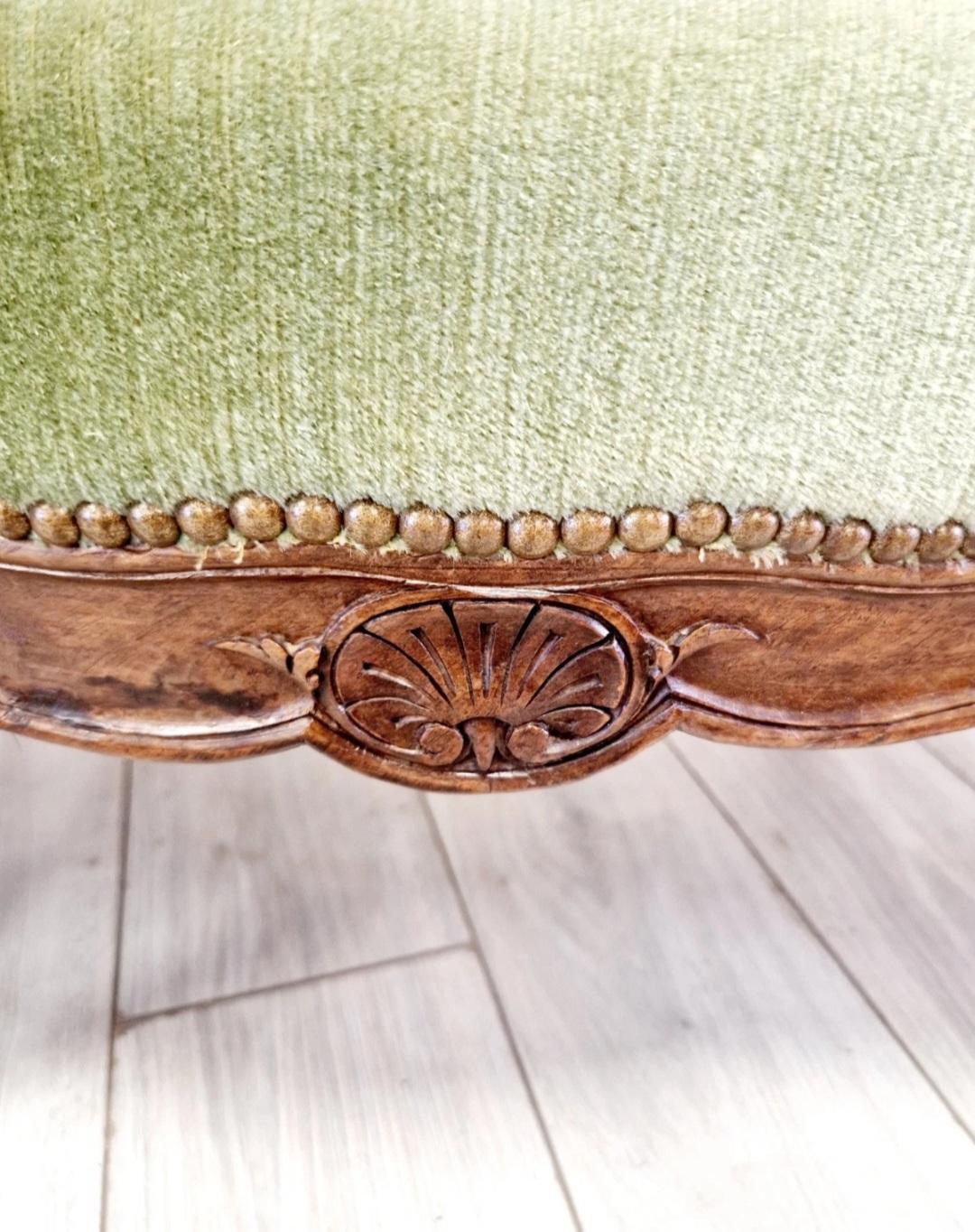 Antique French Chaise Longue Stuhl Louis XV Stil im Angebot 2