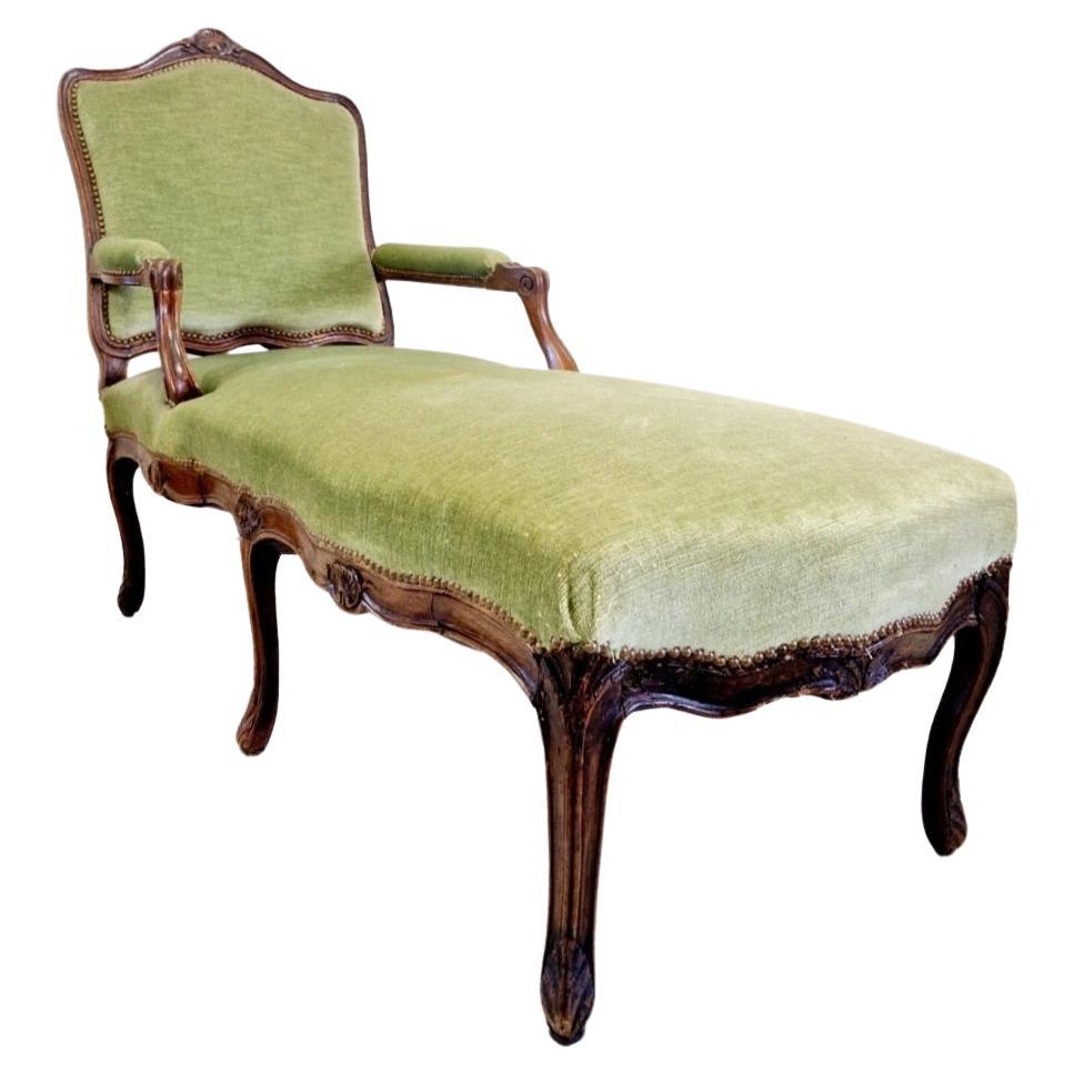 Antique French Chaise Longue Stuhl Louis XV Stil