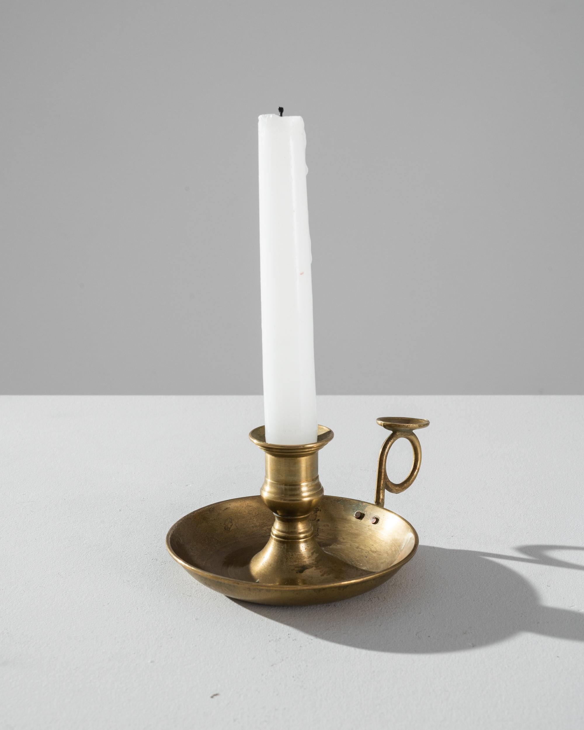 20th Century Antique French Chamberstick Candle Holder