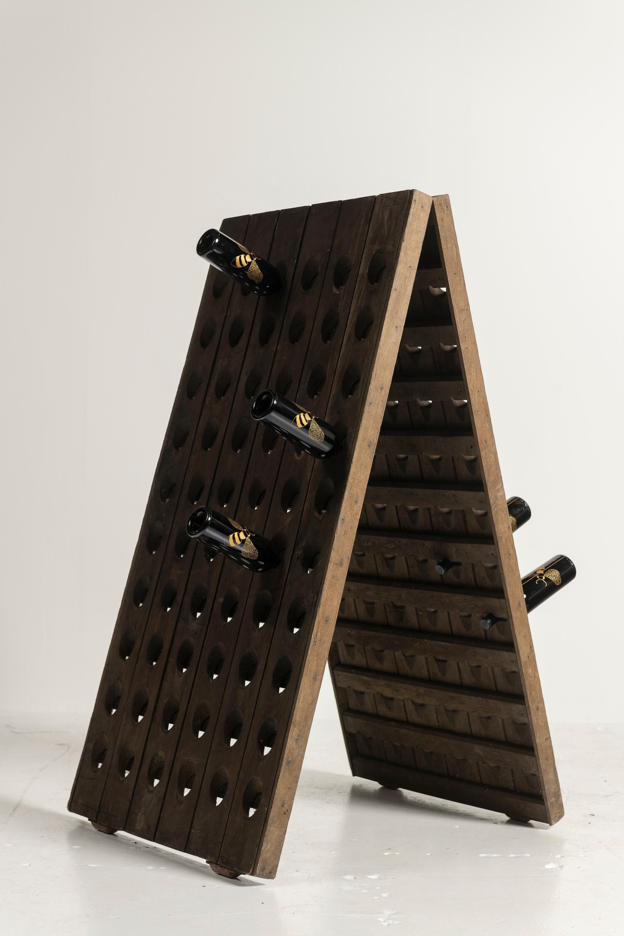 Antique French Champagne/Wine Riddling Rack In Good Condition For Sale In San Francisco, CA