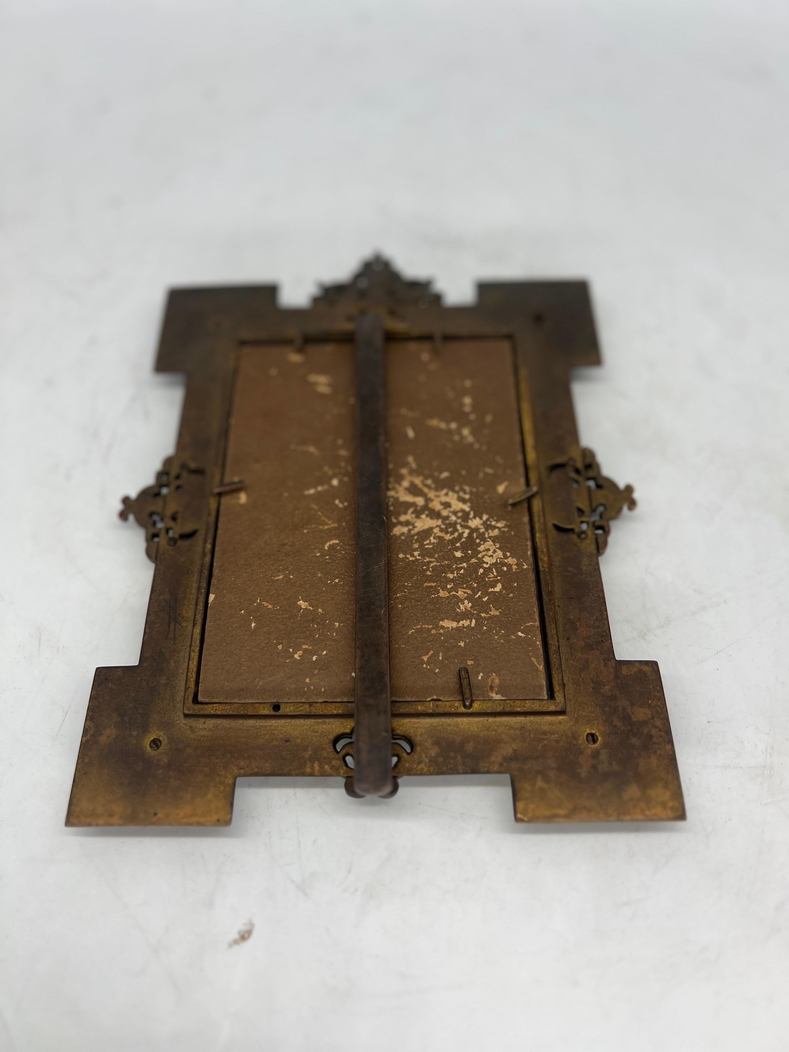 Antique French Champleve Enamel Picture Frame C. 1890 3