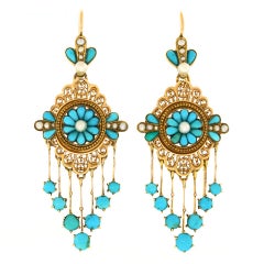 Antique French Chandelier and Matching Pendant