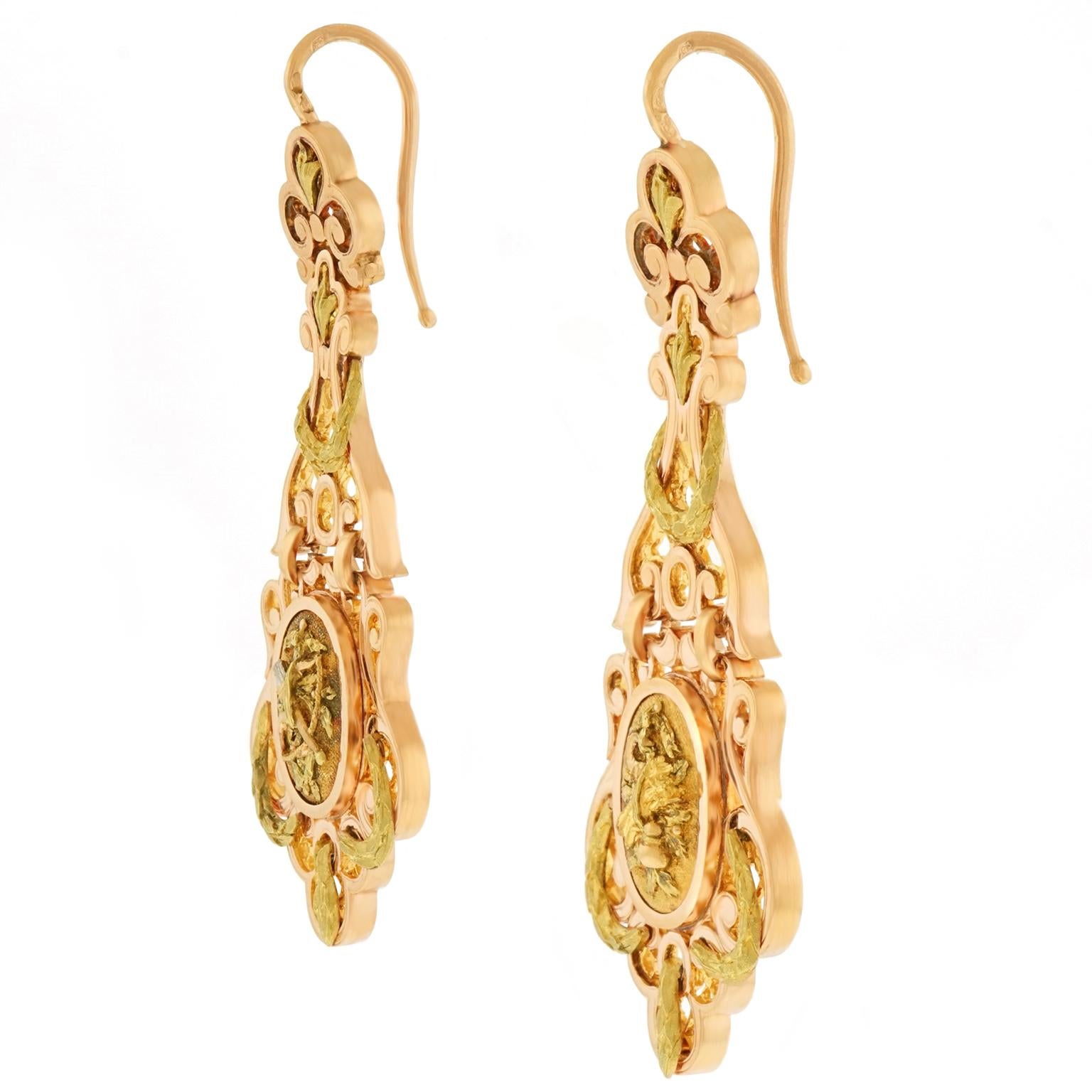 Victorian Antique French Chandelier Earrings