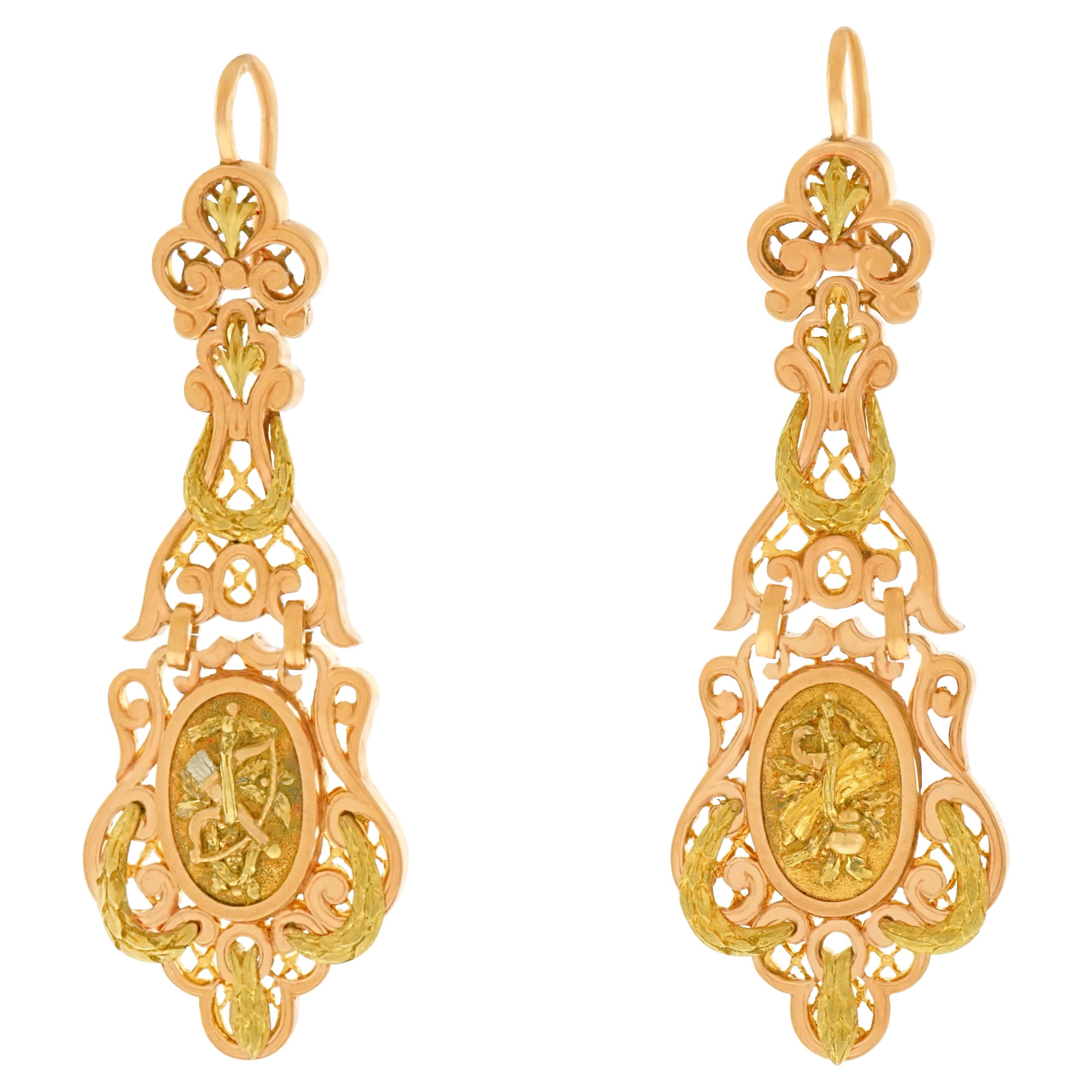 Antique French Chandelier Earrings