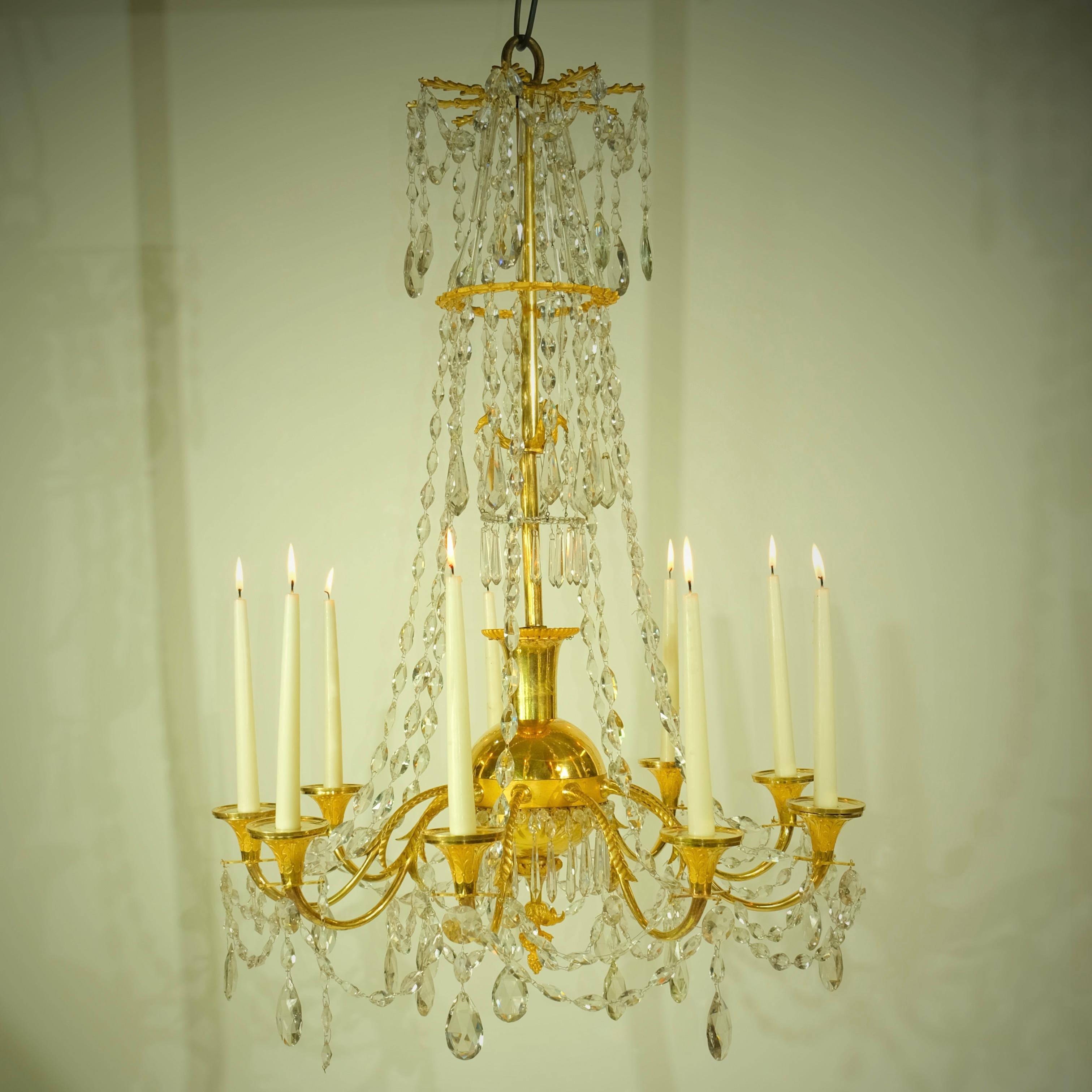 Antique French chandelier made around year 1800 8