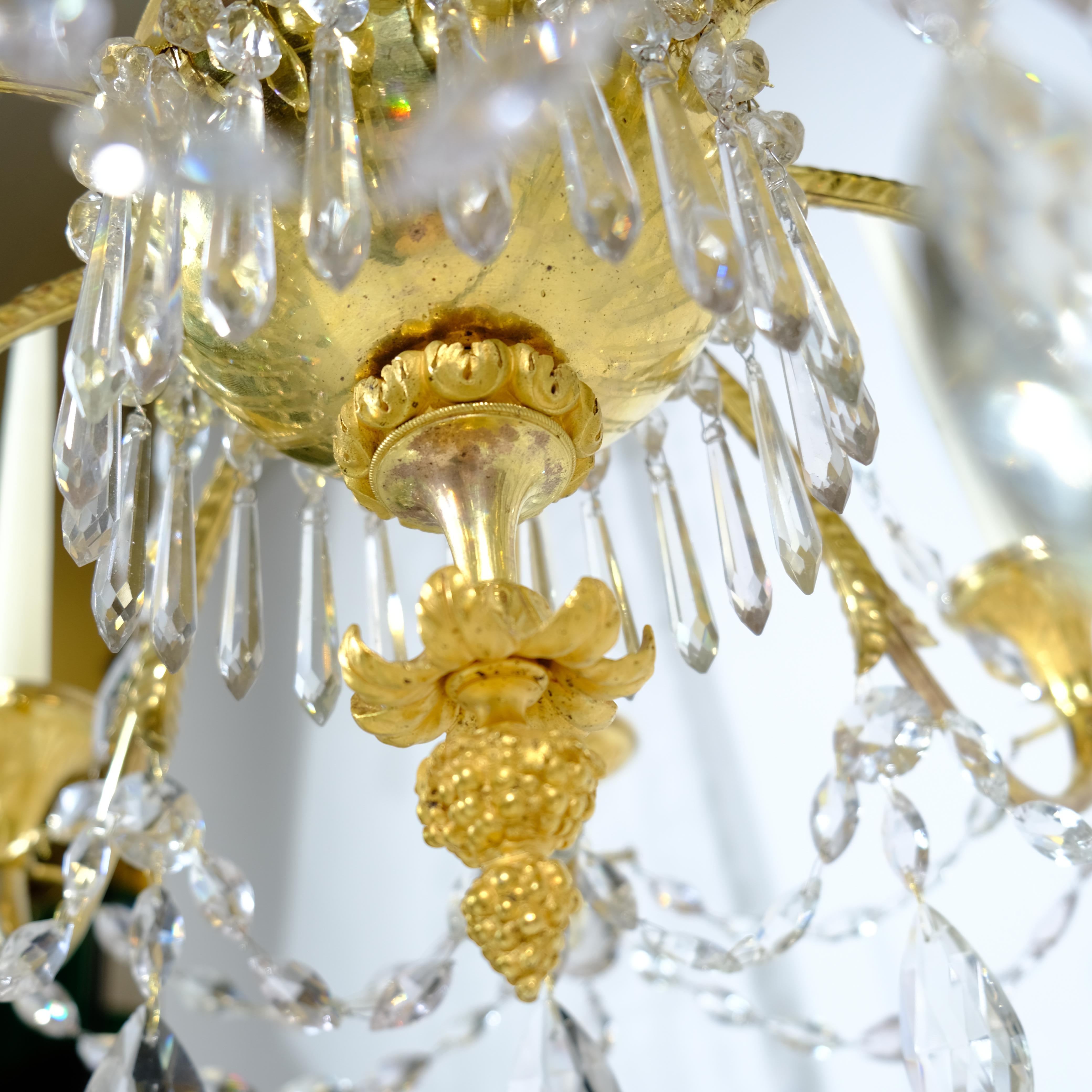Antique French chandelier made around year 1800 1