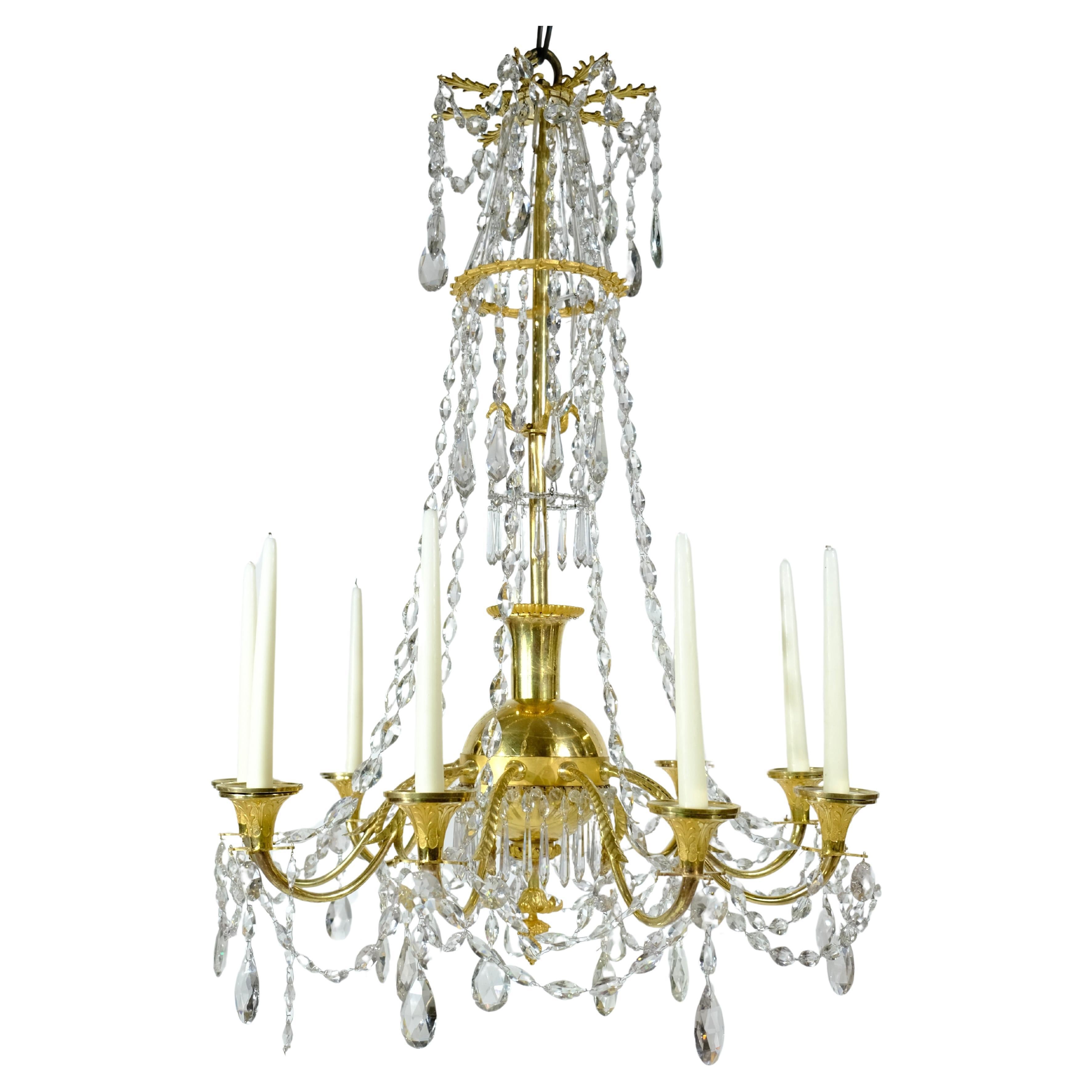 Antique French chandelier made around year 1800