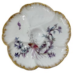 Antique French "Charles Field Haviland" Limoges Porcelain Oyster Plate, Ca. 1890