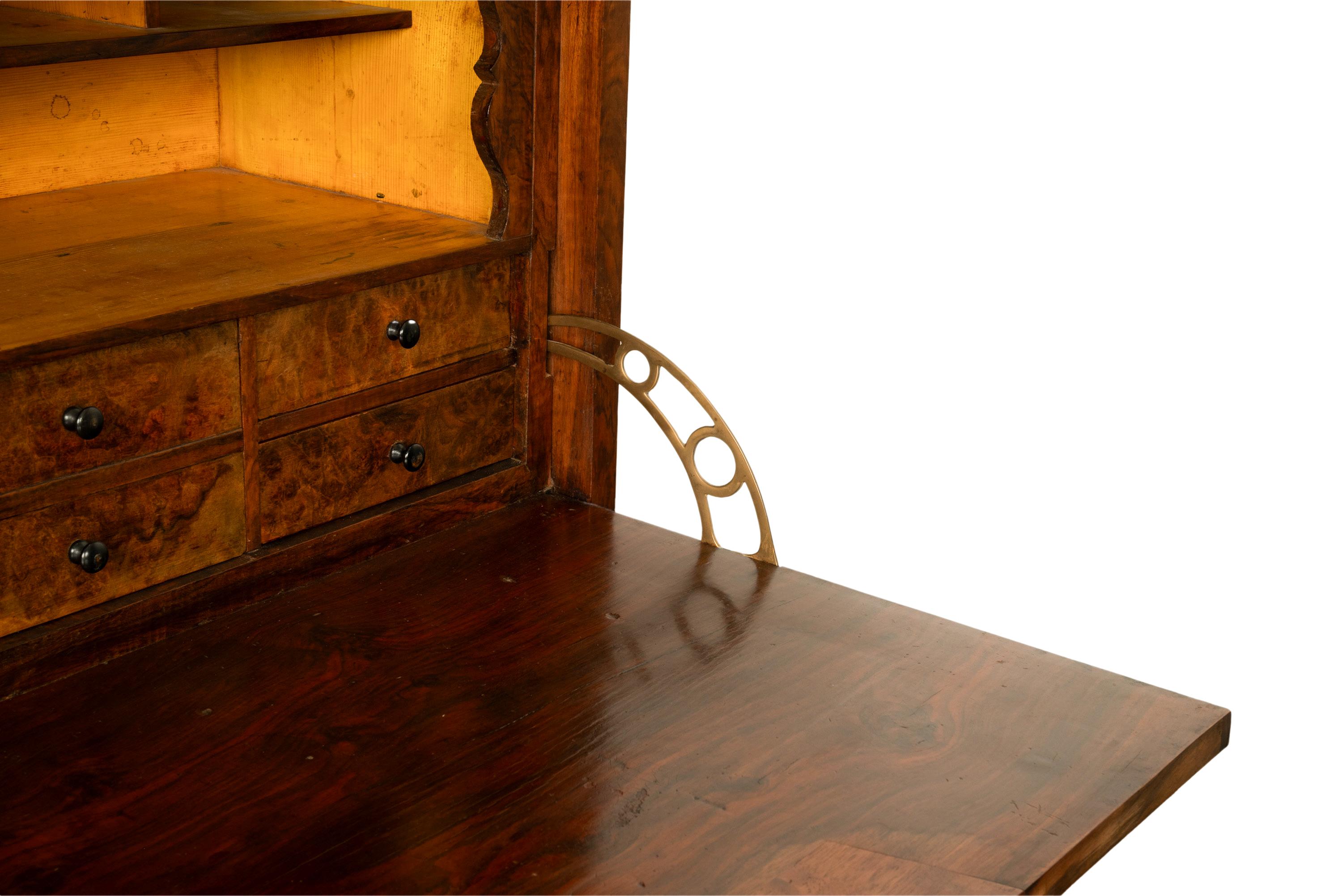 Antique French Charles X Classical Secrétaire à Abattant Desk Chest Walnut 1825 For Sale 12