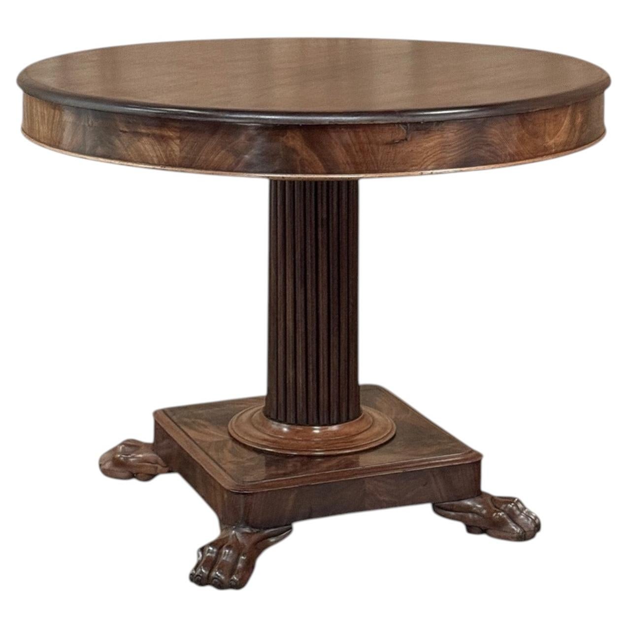 Antique table centrale en acajou d'époque Charles X French
