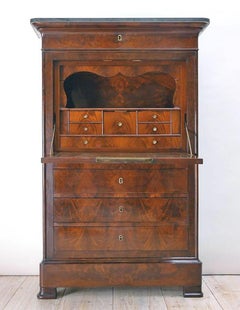 Antique French Charles X Secretary/Secrétaire à Abattant in Mahogany, c. 1825
