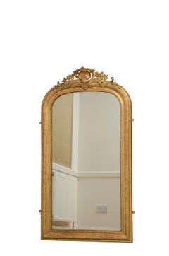 Antique French Chateau Giltwood Wall Mirror Pier Mirror c1870