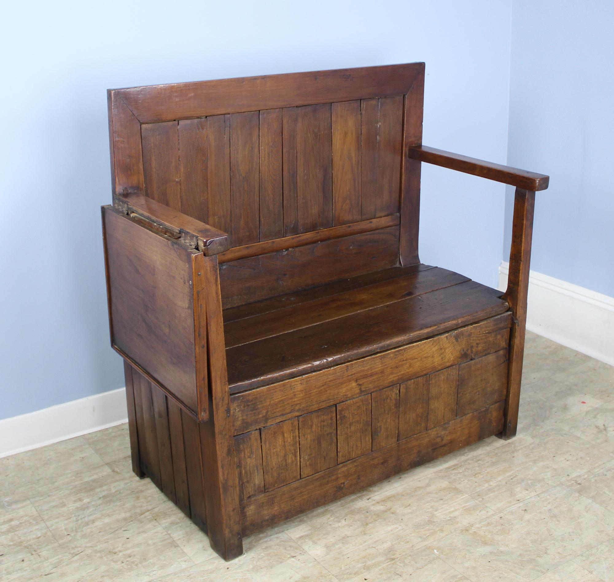 Antique French Cherry And Chestnut Seat For Sale At 1stdibs
