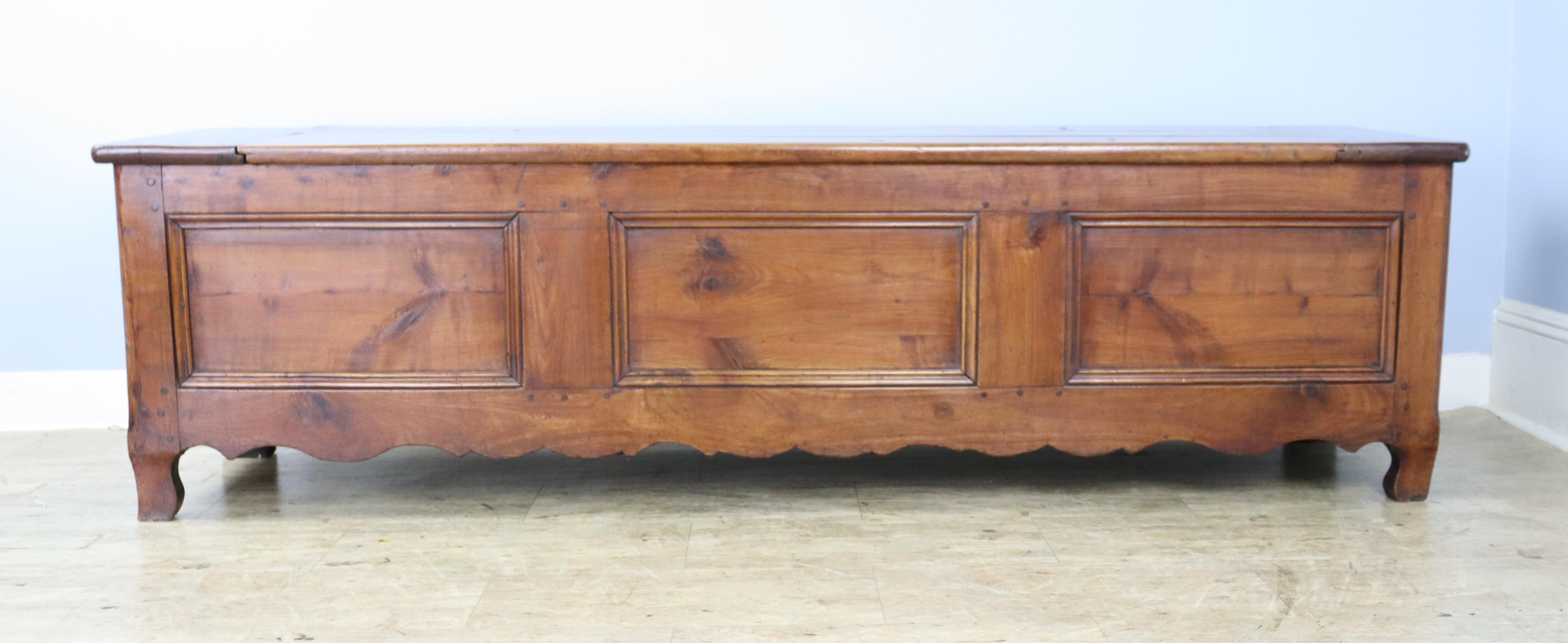 Antique French Cherry Coffer In Good Condition For Sale In Port Chester, NY