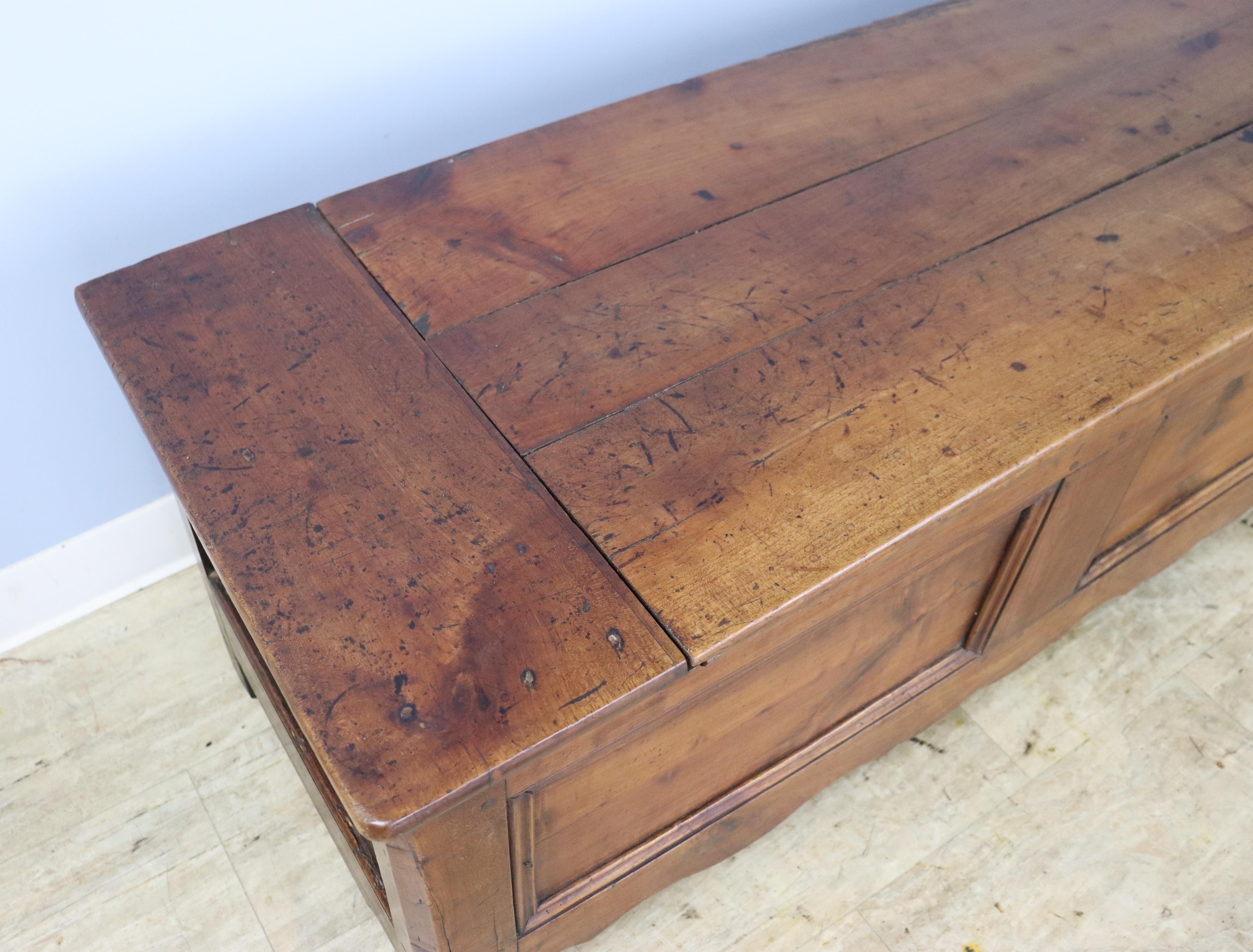 Antique French Cherry Coffer For Sale 5