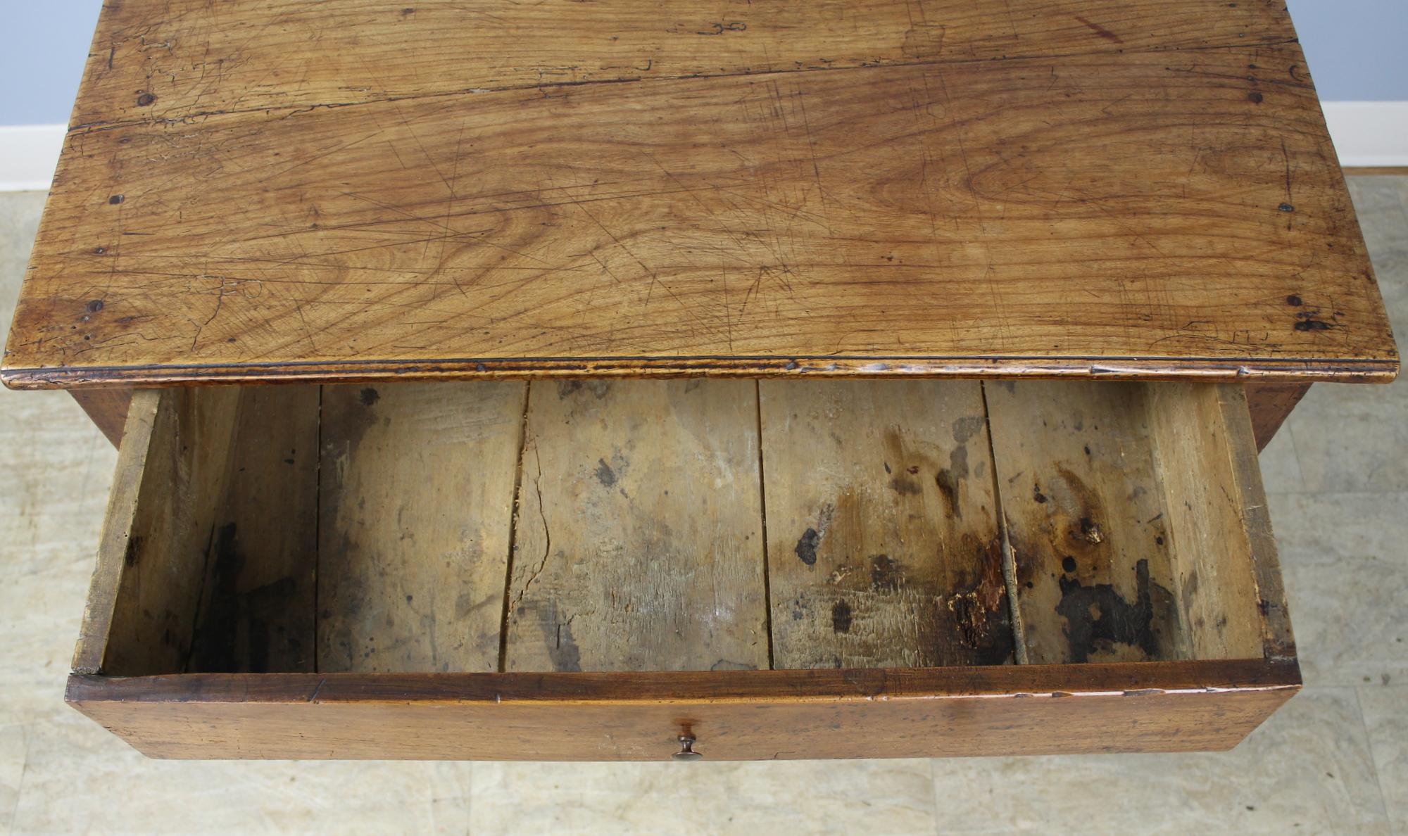 19th Century Antique French Cherry Side Table