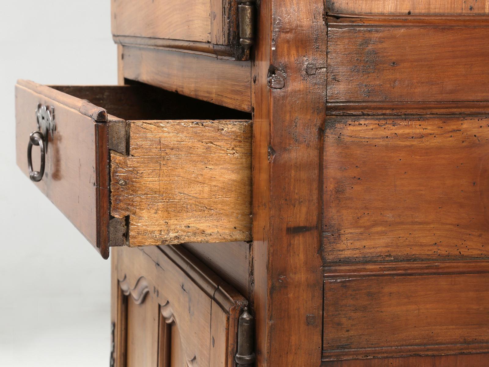 Antique French Cherrywood Bonnetiere 'Small Cupboard', circa 1700s 5
