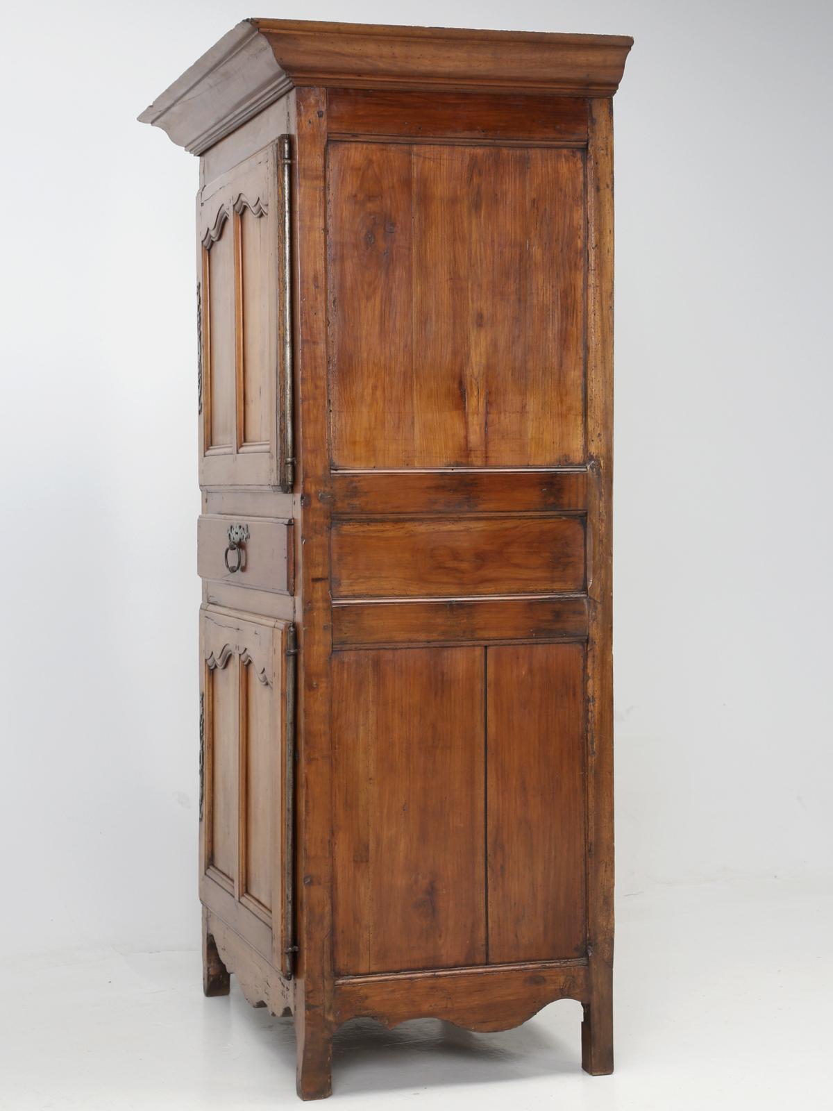 Antique French Cherrywood Bonnetiere 'Small Cupboard', circa 1700s 8
