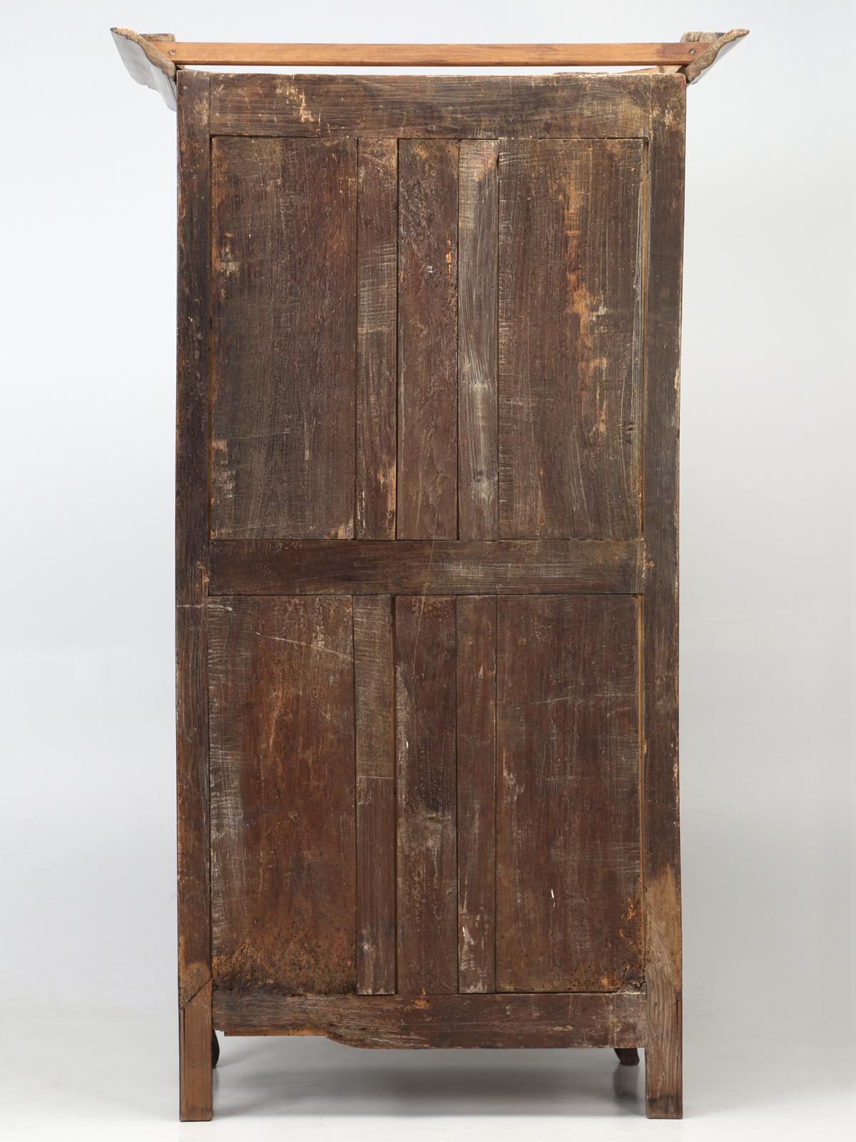 Antique French Cherrywood Bonnetiere 'Small Cupboard', circa 1700s 10