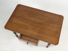 Antique French Cherry Wood Kitchen Table or Small Desk or Writing Table Restored