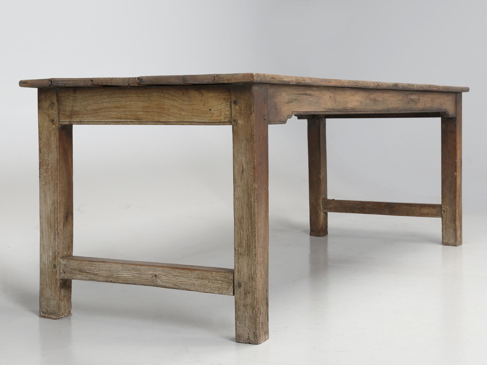 Antique French Cherrywood Rustic Farm Table, Restored Only Structurally 1