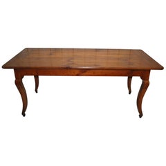 Antique French Cherrywood Farmhouse kitchen dining Table 