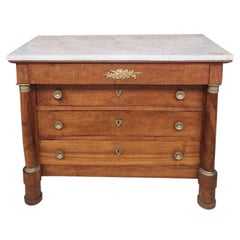 Antique French Chest of Drawers 19th Century Empire Commode