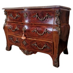 Antique French Chest of Drawers Bombe Antique Vintage Style Commode