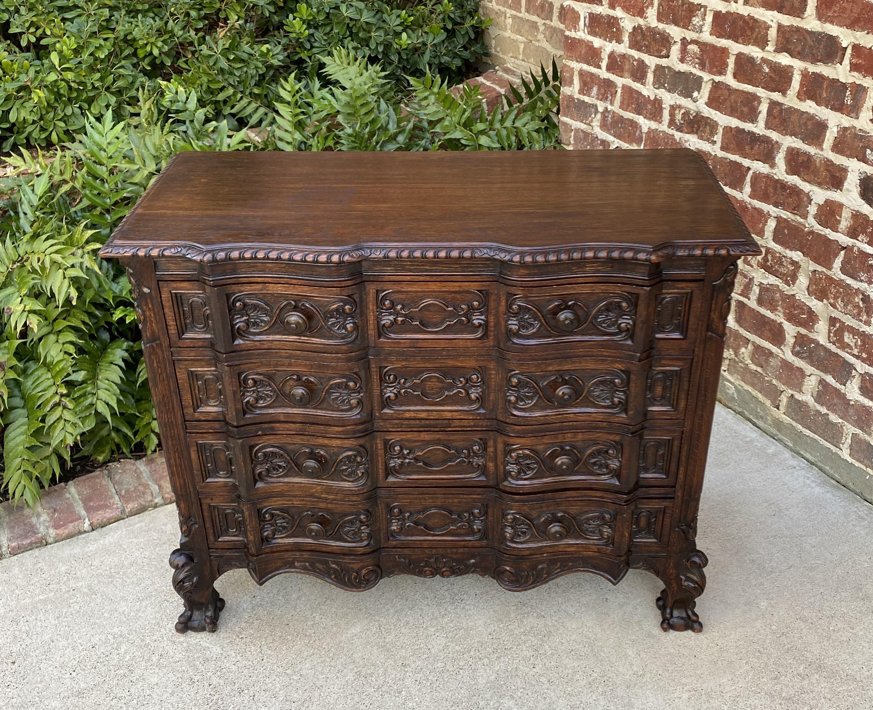Antique French Chest of Drawers Commode Renaissance Cabinet Oak Sideboard Server 4