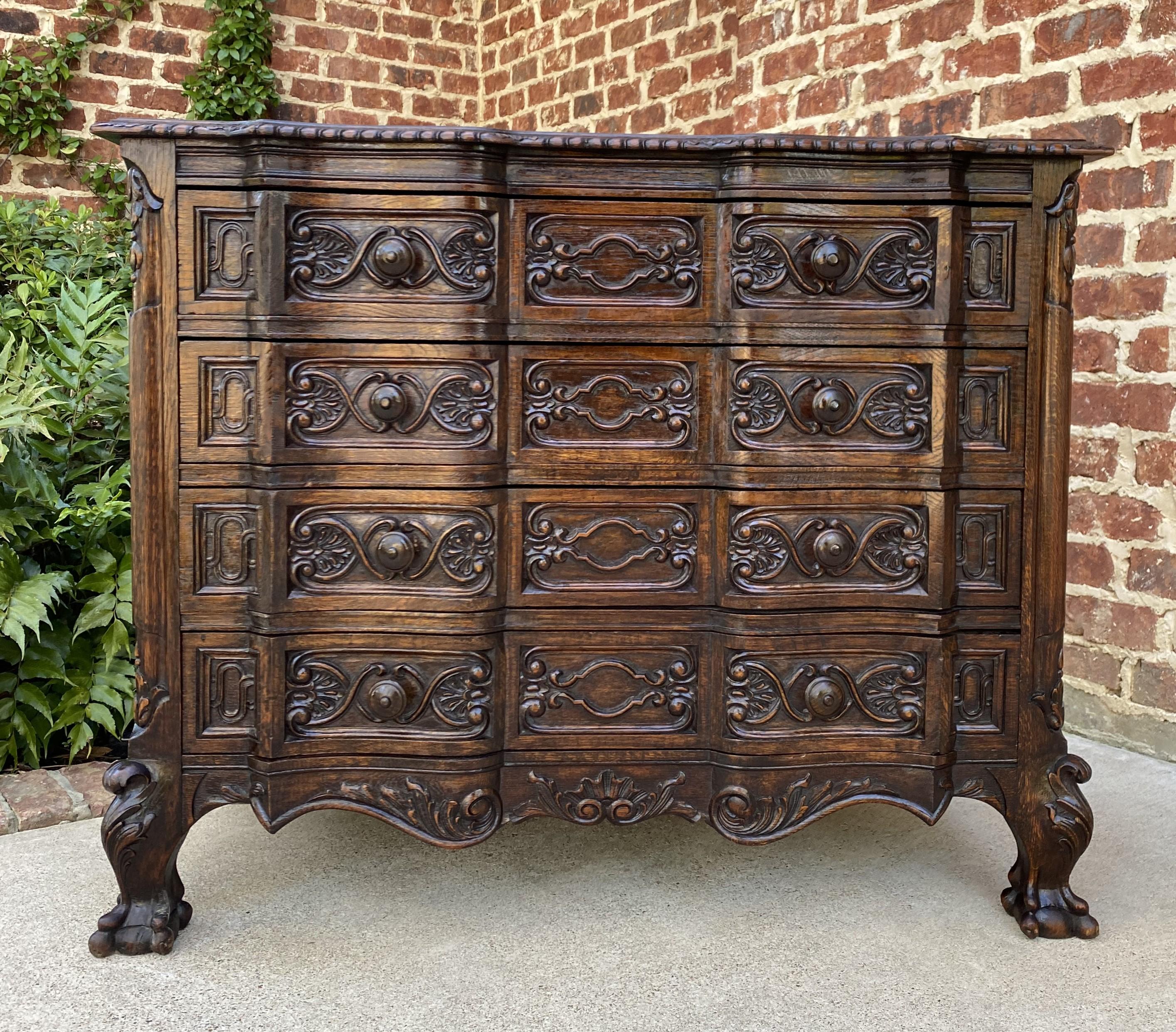 Antique French Chest of Drawers Commode Renaissance Cabinet Oak Sideboard Server 5