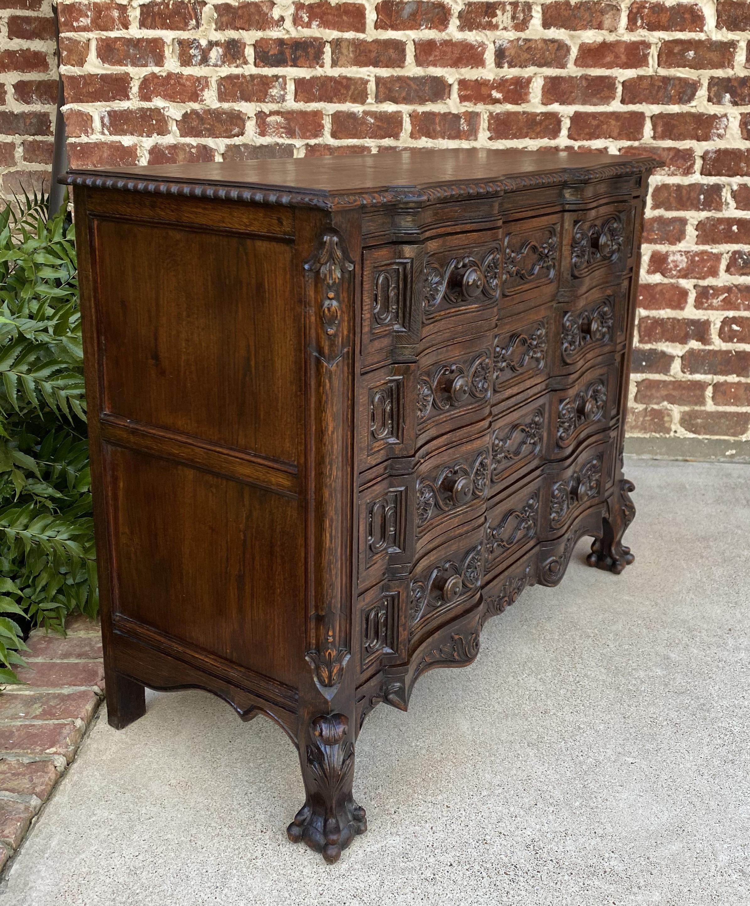 Exquisite antique French oak 19th century Renaissance chest of drawers or commode~~c. 1890s-1900
This is only one of multiple exquisite pieces recently received from our European shipper~~wonderful hand-carved oak pieces in the highly sought after