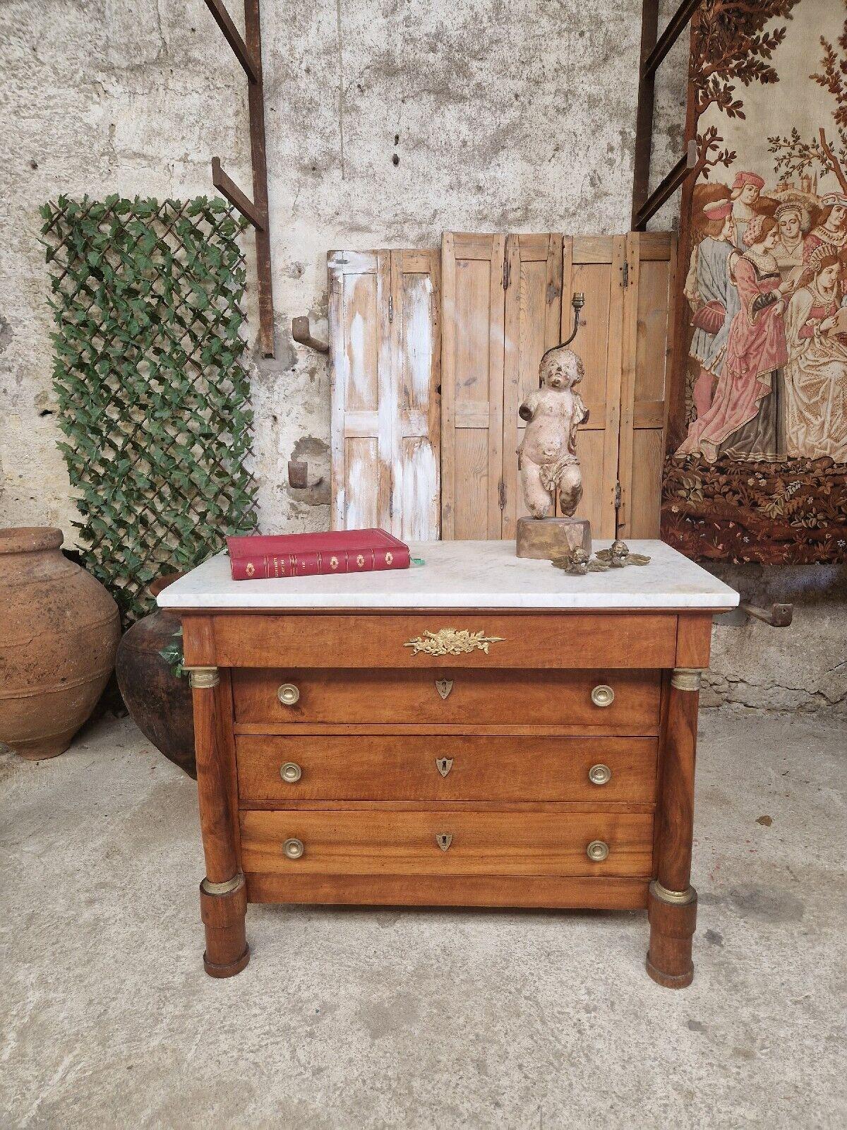 Antique French Chest of Drawers 19th Century Empire Commode  For Sale 10