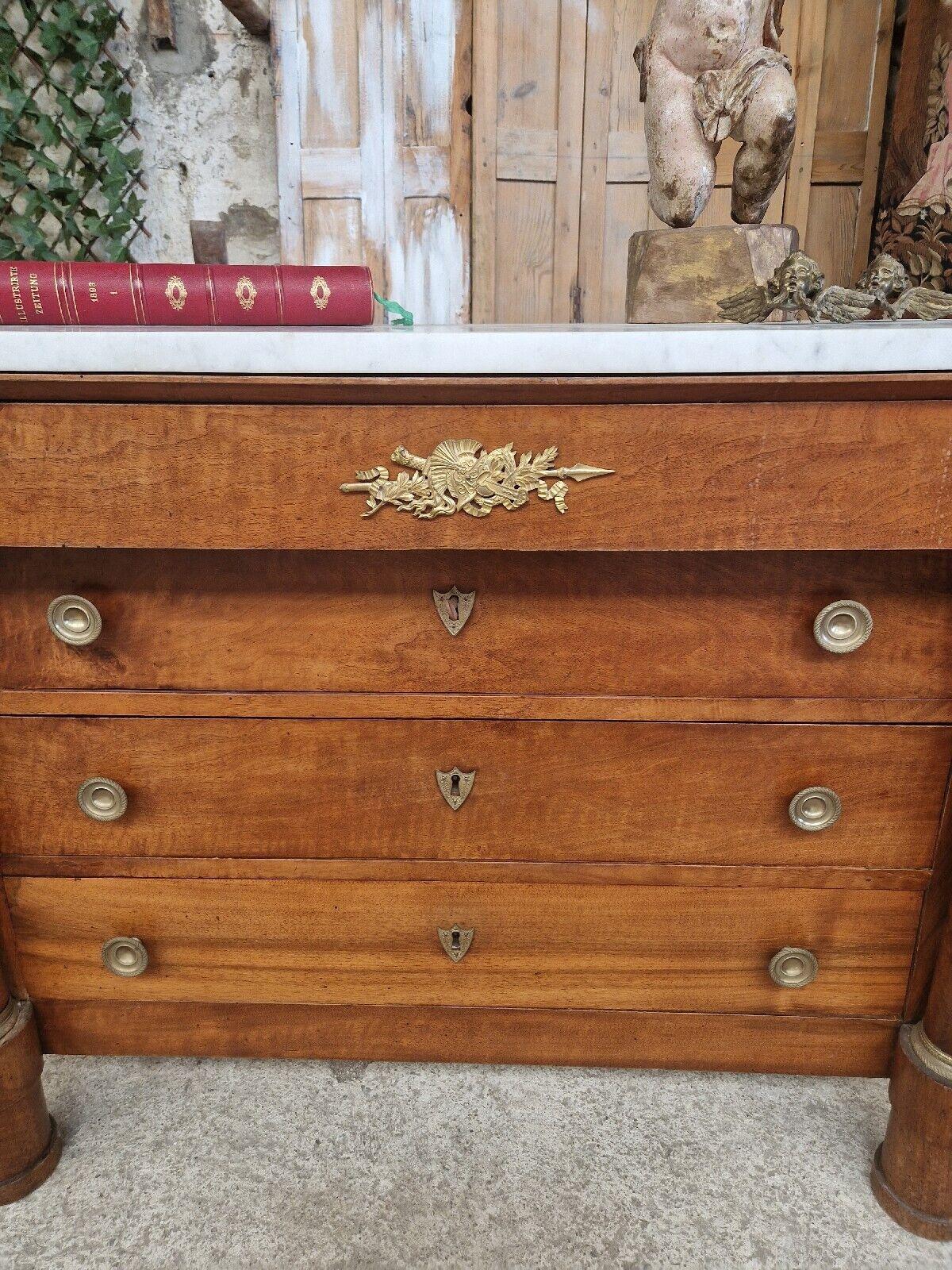 Antique French Chest of Drawers 19th Century Empire Commode  For Sale 1