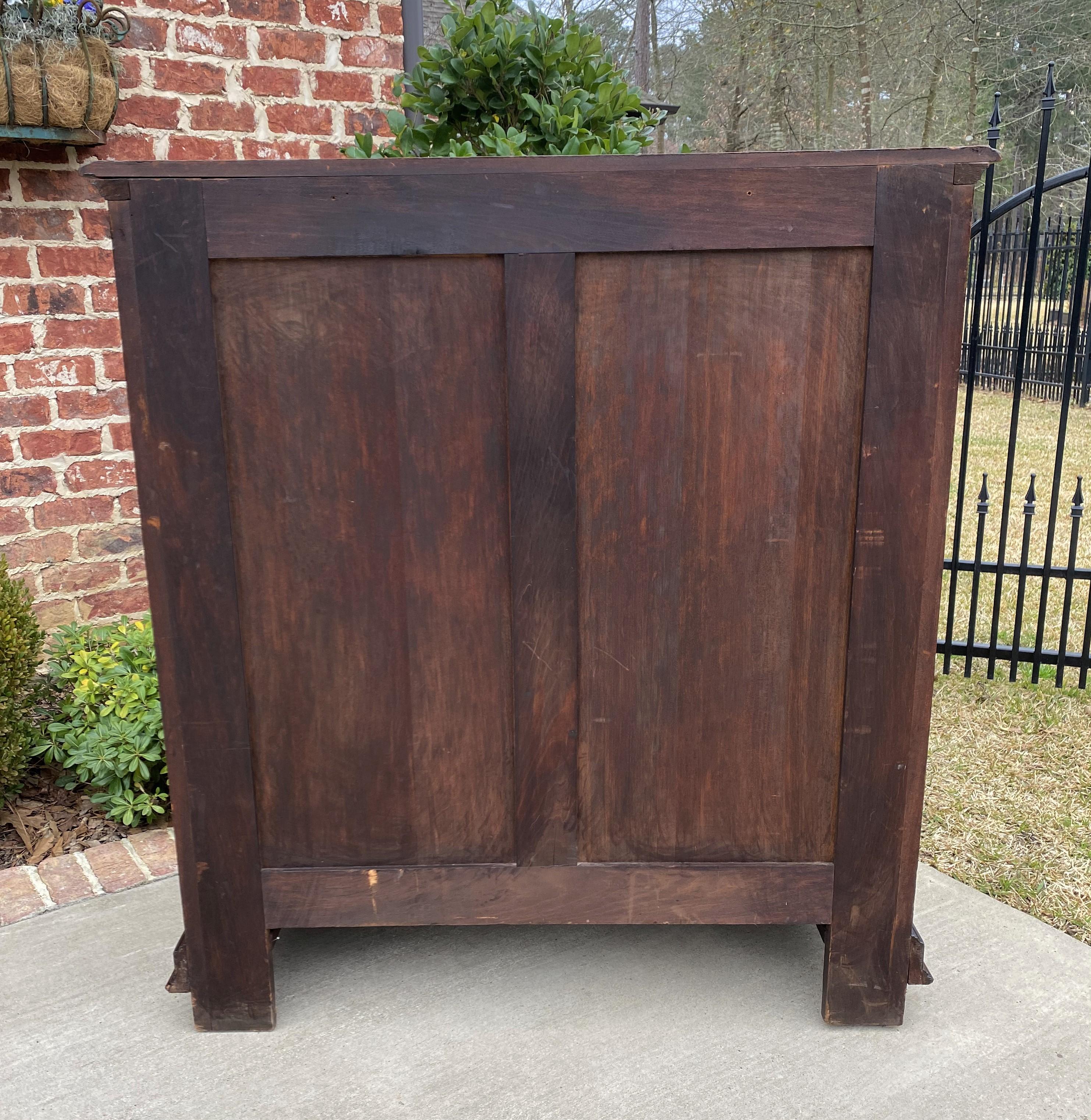 Antique French Chest of Drawers Renaissance Revival Oak Shields Knights Lions 8