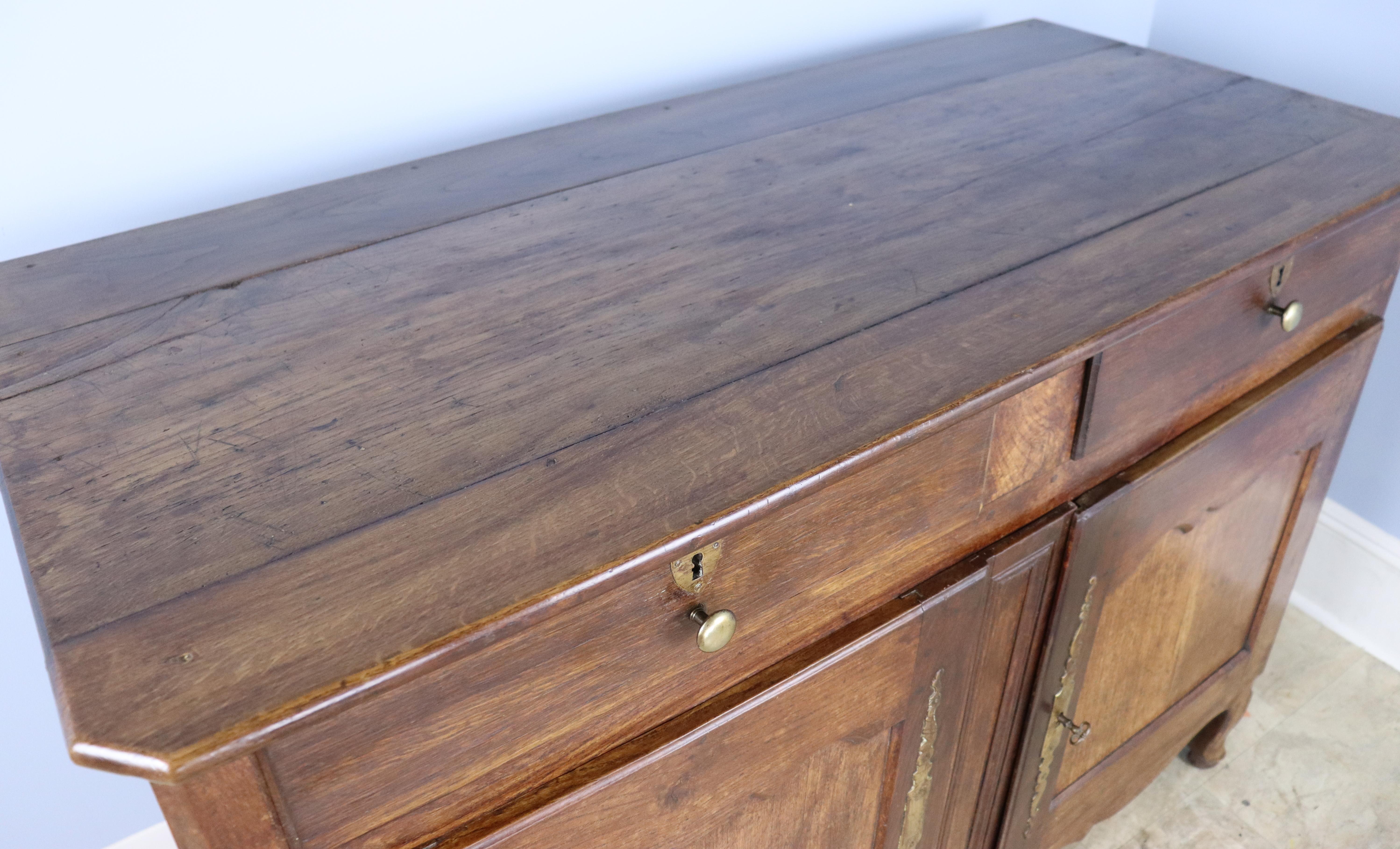 Antique French Chestnut Buffet For Sale 1