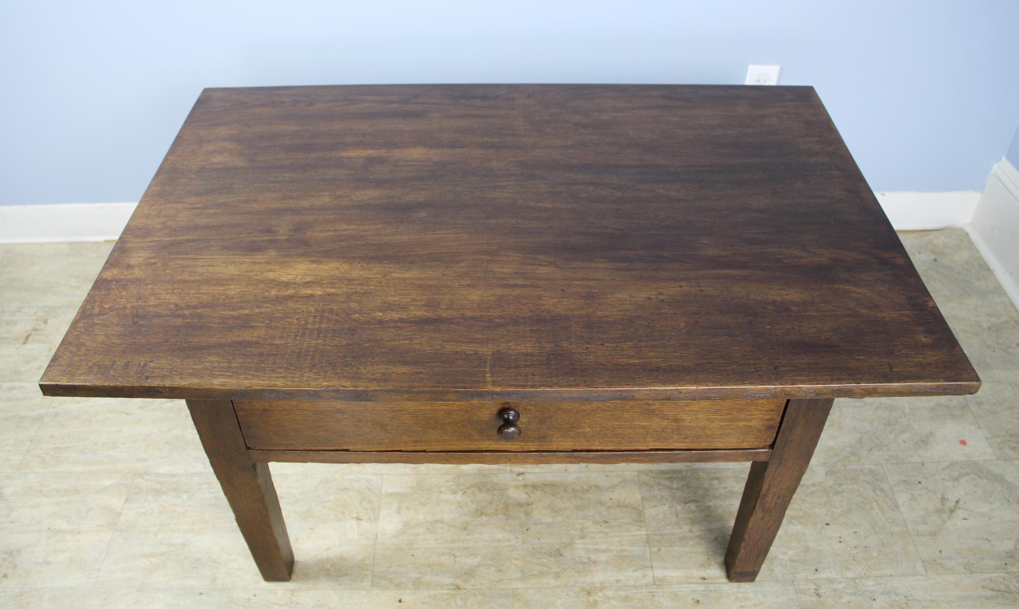 Antique French Chestnut Coffee Table For Sale 1